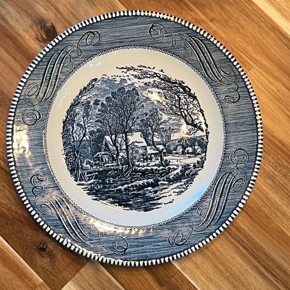 Vintage | Dining | Currier Ives Old Grist Mill Dinner Plate By Royal